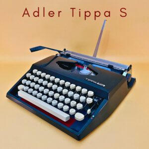 Máquina de escribir portátil Triumph Tippa S, años 70, color negro