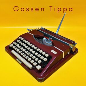 Working Typewriter with Case Gossen Tippa 1950s